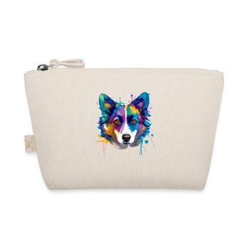 Colorful Pembroke Welsh Corgi Splash Art Dog Mom - Organic Pouch - nature - Front