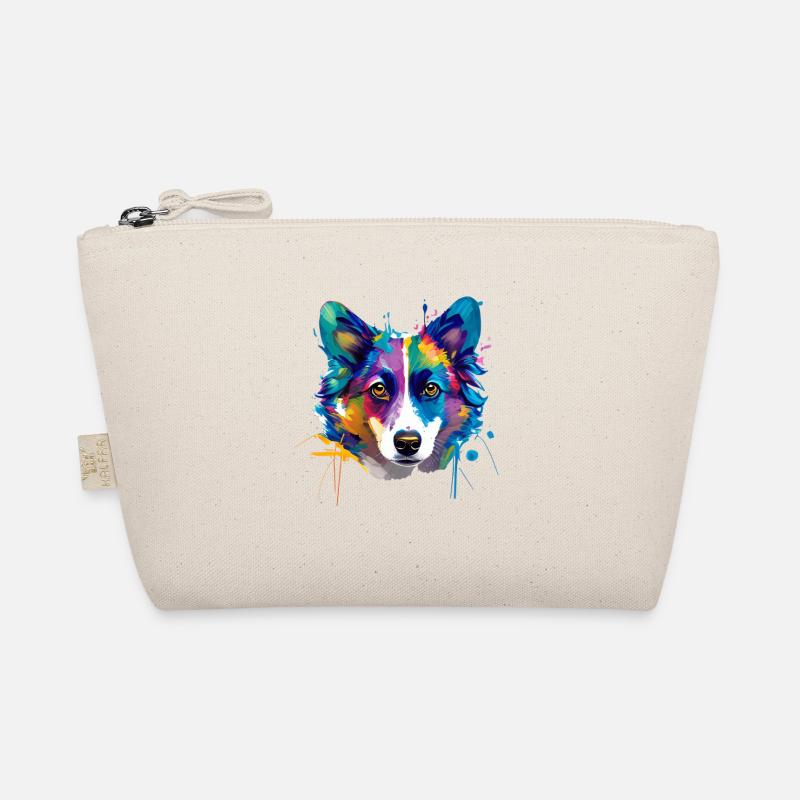 Bunte Pembroke Welsh Corgi Splash Art Hundemama Bio-Täschchen