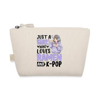 Just A Girl Who Loves Ramen And K-Pop - Organic Pouch - nature - Front