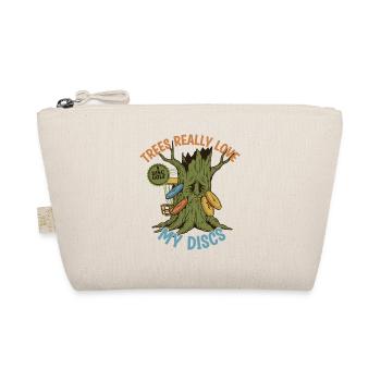 Trees Really Love My Discs Funny Disc Golf Flying - Organic Pouch - nature - Front