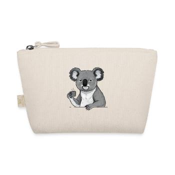 Koala fatigué au café – Motif drôle - Trousse biologique - nature - Devant
