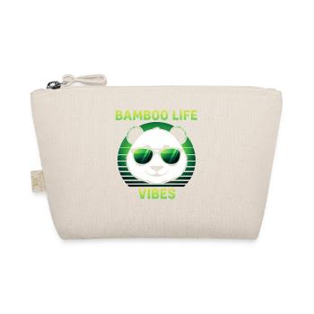Cool Panda Bamboo Life Vibes - Organic Pouch - nature - Front