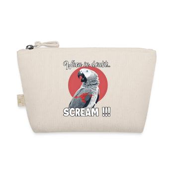 Screaming African grey parrot T, funny parrot - Organic Pouch - nature - Front