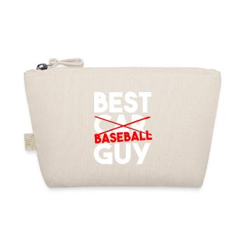 Best Baseball Guy Funny Sports Typography Art - Organic Pouch - nature - Front