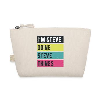 I’m Steve Doing Steve Things Retro Colors - Organic Pouch - nature - Front