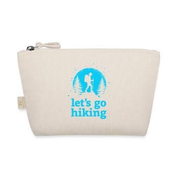 Let's go hiking mountaineer hiker silhouette - Organic Pouch - nature - Front