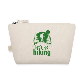 Let's go hiking mountaineer hiker silhouette - Organic Pouch - nature - Front
