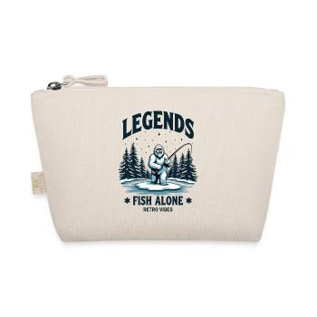 Legends Fish Alone Bigfoot Sasquatch Retro Style - Organic Pouch - nature - Front