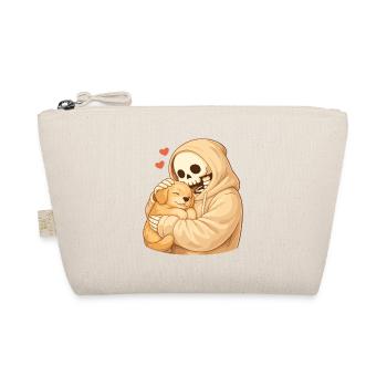 Cozy skeleton with puppy – security - Organic Pouch - nature - Front