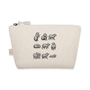 Silhouettes de capybara dans la conception forestière - Trousse biologique - nature - Devant