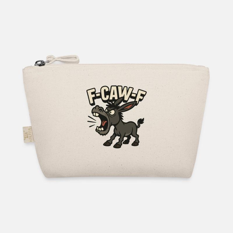 F Caw F Esel Humor, lauter Comic Spruch Shirt Bio-Täschchen