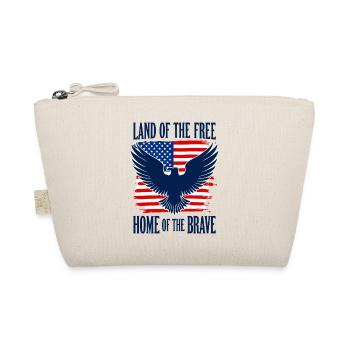 Land of the Free Home of the Brave USA Adler - Organic Pouch - nature - Front