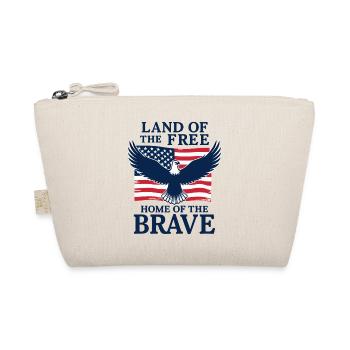 Land of the Free Home of the Brave USA Adler - Organic Pouch - nature - Front