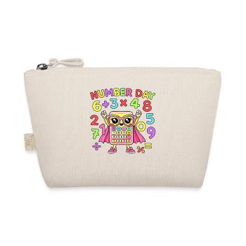 Colorful Calculator Mascot with Numbers - Organic Pouch - nature - Front