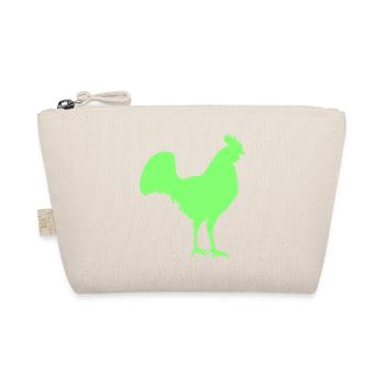 Hahn Rooster Silhouette - Organic Pouch - nature - Front