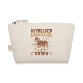 Hobby Horse Rider QUarter Horse English Riding - Bio-Täschchen - Natur - Vorne