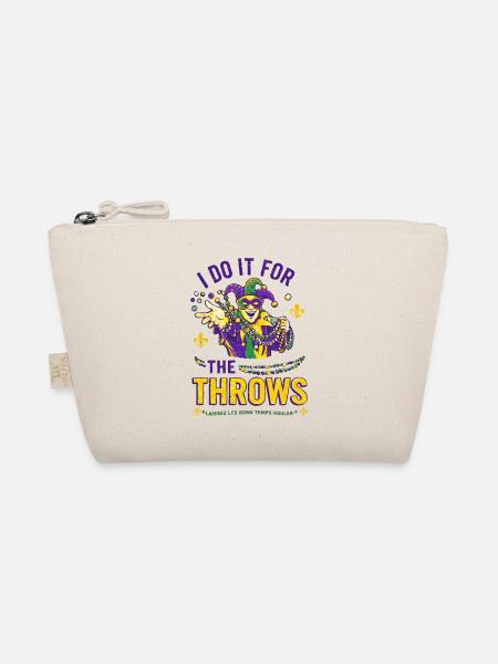Mardi Gras Jester Beads - Organic Pouch - nature - Front