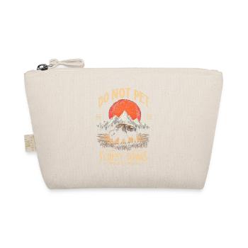 Vintage Buffalo Do Not Pet Fluffy Cows Funny Bison - Organic Pouch - nature - Front