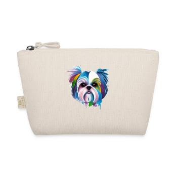 Colorful Shih Tzu Art Chrysanthemum Dog Mom - Organic Pouch - nature - Front