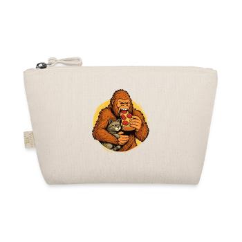 Bigfoot mangeant de la pizza Humour de monstre de nourriture drôle - Trousse biologique - nature - Devant