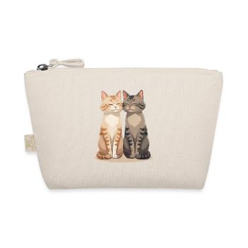 Two happy cat friends - Organic Pouch - nature - Front