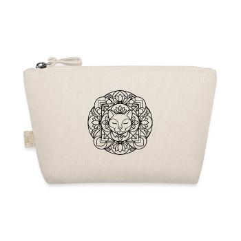 Cat Mandala with Harmonious Ornamentation - Organic Pouch - nature - Front