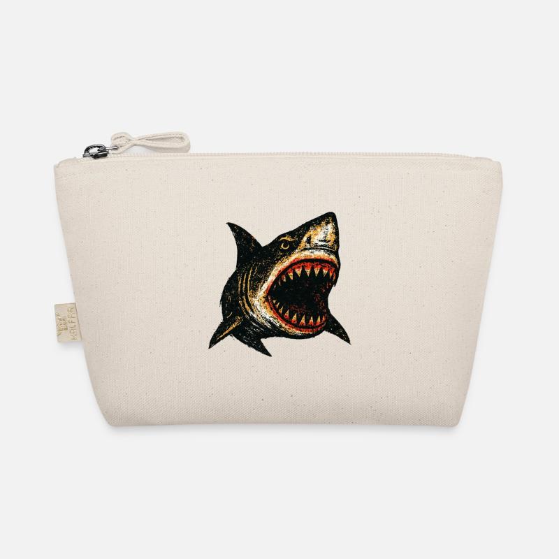 Shark Grunge Design – Aggressive Shark Look Organic Pouch