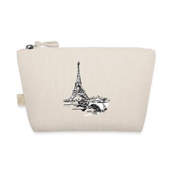 Pariser Skyline: Skizzenhafter Eiffel Turm - Bio-Täschchen - Natur - Vorne