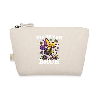 Six Seven Bruh Mardi Gras Fleur De Lis 6 7 Fun 6-7 - Organic Pouch - nature - Front