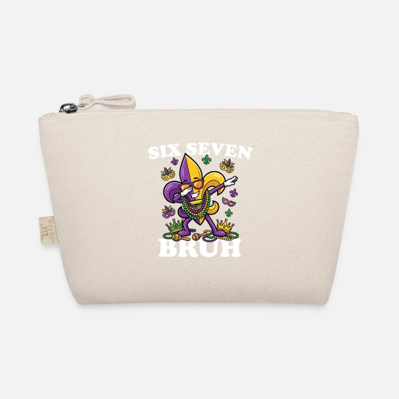 Six Seven Bruh Mardi Gras Fleur De Lis 6 7 Fun 6-7 Organic Pouch