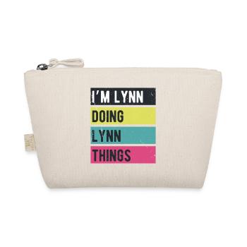 Ich bin Lynn und mache Lynn-Dinge Retrofarben - Bio-Täschchen - Natur - Vorne