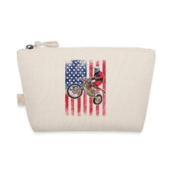 Dirt Biking USA-Flagge - Bio-Täschchen - Natur - Vorne