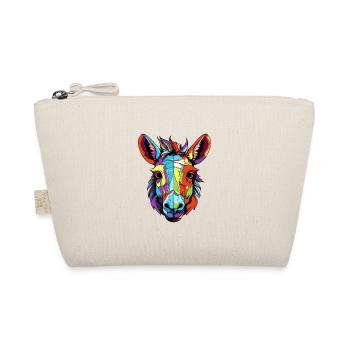 Donkey Animal Head - Organic Pouch - nature - Front
