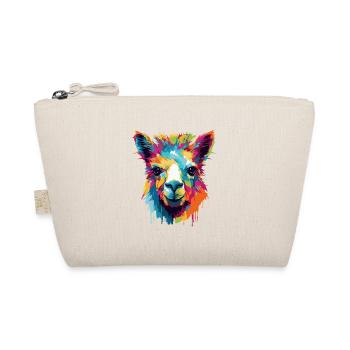 Llama Color Explosion Pop Art - Organic Pouch - nature - Front