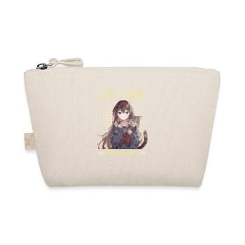 Anime Girl Loves Cats – Cute Otaku Design - Organic Pouch - nature - Front