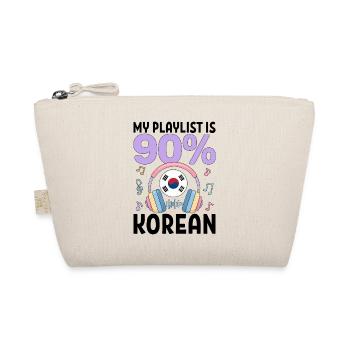 My Playlist Is 90 Percent Korean - Bio-Täschchen - Natur - Vorne