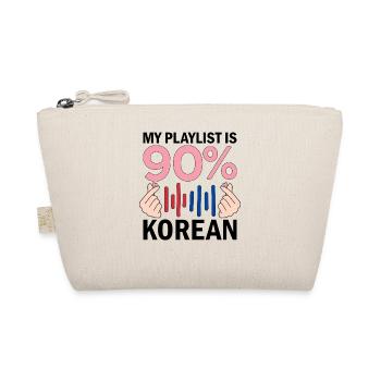 My Playlist Is 90 Percent Korean - Bio-Täschchen - Natur - Vorne