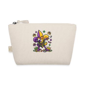 Dabbing Fleur De Lis Mardi Gras Dab Fleur De Lis - Organic Pouch - nature - Front