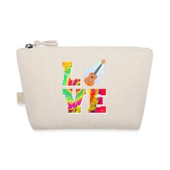 Ukulélé hawaïen uke tie dye love - Trousse biologique - nature - Devant