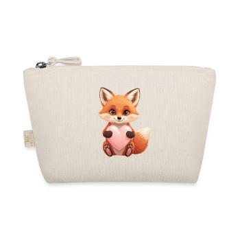 Süßer Fuchs mit Herz - Bio-Täschchen - Natur - Vorne