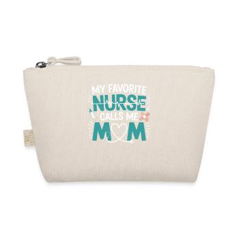 Nurse Mom Heart Design - Organic Pouch - nature - Front