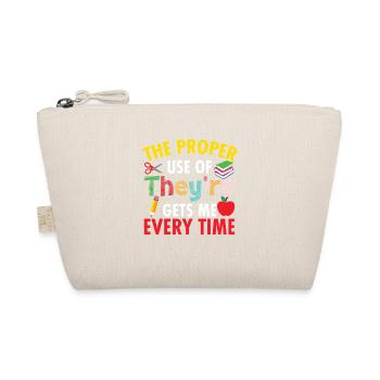  English Language Arts Teacher School Supplies ELA - Organic Pouch - nature - Front