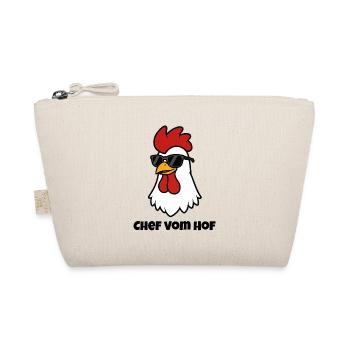 Chef from the farm – Cool rooster with sunglasses - Organic Pouch - nature - Front