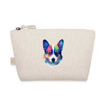 Pembroke Welsh Corgi Colorful Pop Art Dog - Organic Pouch - nature - Front