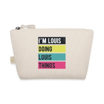Je suis Louis qui fait des couleurs rétro pour Louis Things - Trousse biologique - nature - Devant