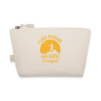I Like Fishing And Maybe 3 People Angler Angeln - Organic Pouch - nature - Front