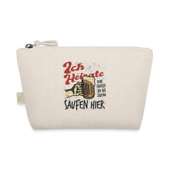 JGA Partnerlook Junggesellenabschied Bier Saufen - Bio-Täschchen - Natur - Vorne