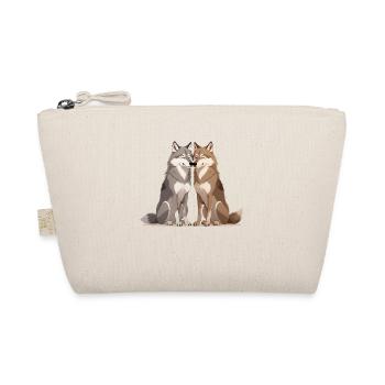 Duo des Loups Câlins - Trousse biologique - nature - Devant