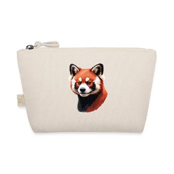 Roter Panda Kopf – Digitale Malerei - Bio-Täschchen - Natur - Vorne