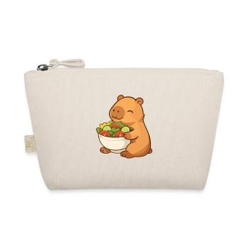Capybara with colorful salad bowl - Organic Pouch - nature - Front